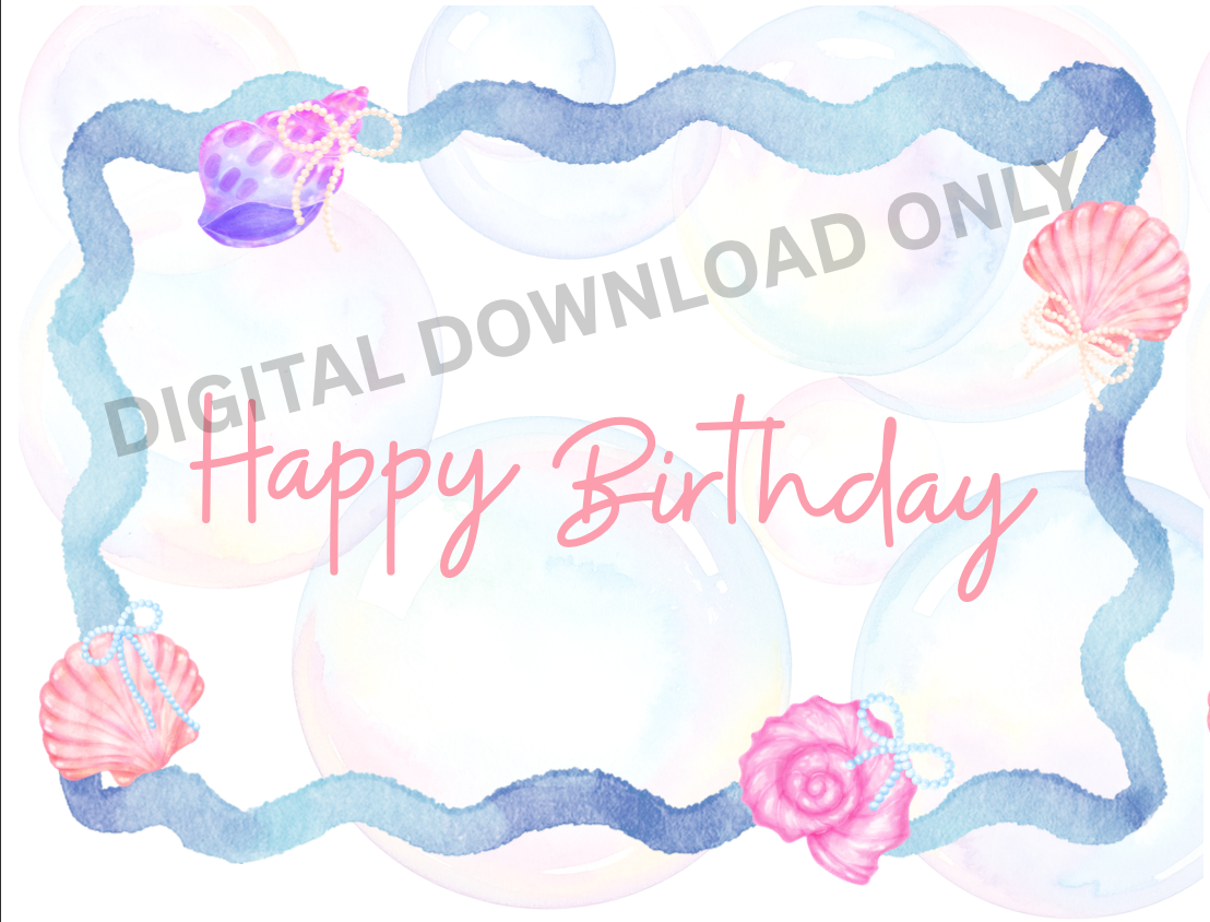 Birthday Shells Card (DIGITAL DOWNLOAD ONLY)