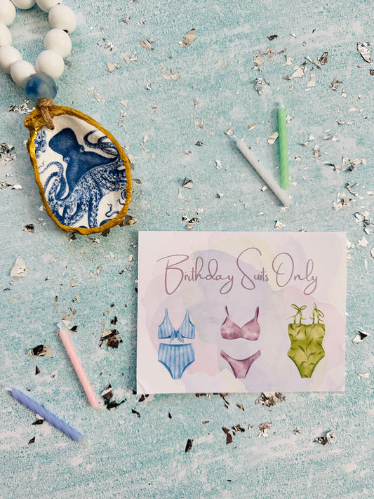 Birthday Suits Only Birthday Card
