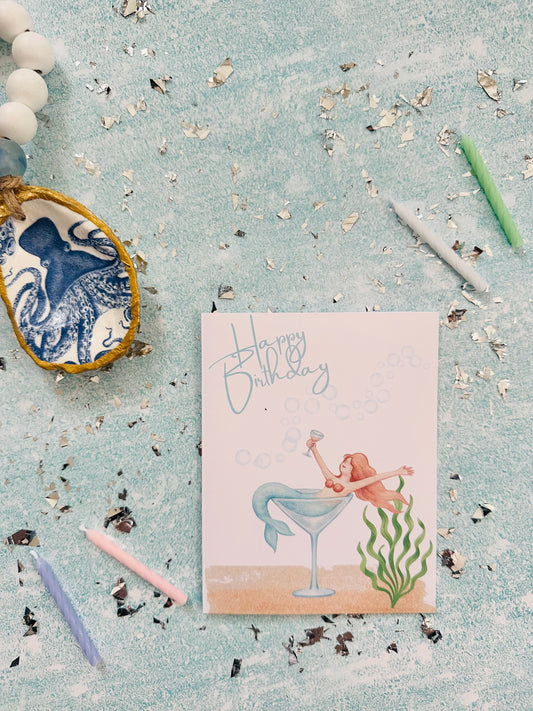Mermaid Margarita Birthday Card